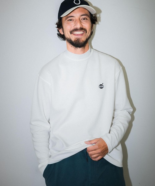 URBAN RESEARCH Sonny Label（アーバンリサーチサニーレーベル）の「OOPS　ミラノリブモックネックロンTシャツ（Tシャツ/カットソー・メンズ・マスタード/オフホワイト/ブラック・LARGE/MEDIUM）」の8枚目の写真