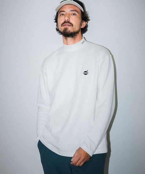 URBAN RESEARCH Sonny Label（アーバンリサーチサニーレーベル）の「OOPS　ミラノリブモックネックロンTシャツ（Tシャツ/カットソー・メンズ・マスタード/オフホワイト/ブラック・LARGE/MEDIUM）」の16枚目の写真