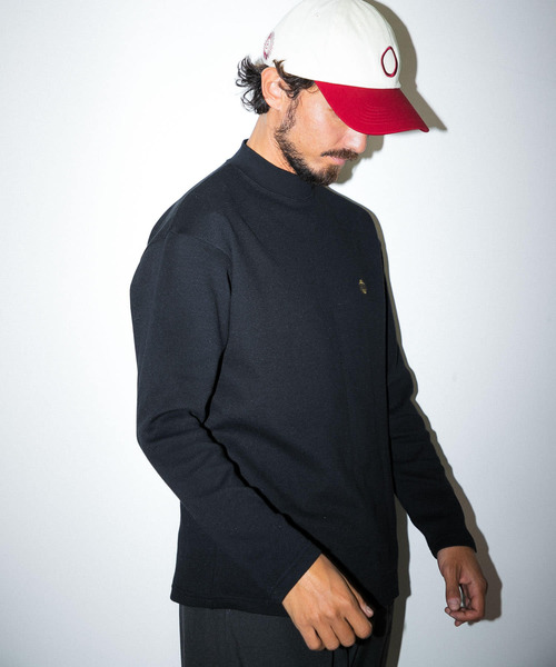 URBAN RESEARCH Sonny Label（アーバンリサーチサニーレーベル）の「OOPS　ミラノリブモックネックロンTシャツ（Tシャツ/カットソー・メンズ・マスタード/オフホワイト/ブラック・LARGE/MEDIUM）」の17枚目の写真