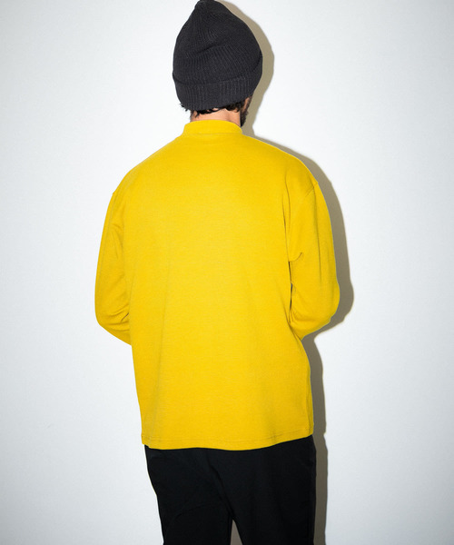 URBAN RESEARCH Sonny Label（アーバンリサーチサニーレーベル）の「OOPS　ミラノリブモックネックロンTシャツ（Tシャツ/カットソー・メンズ・マスタード/オフホワイト/ブラック・LARGE/MEDIUM）」の5枚目の写真