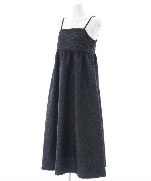 clear（クリア）の「ふくれJQロングキャミワンピース（ワンピース・レディース・ブラック/ベージュ/ピンク・F）」の4枚目の写真