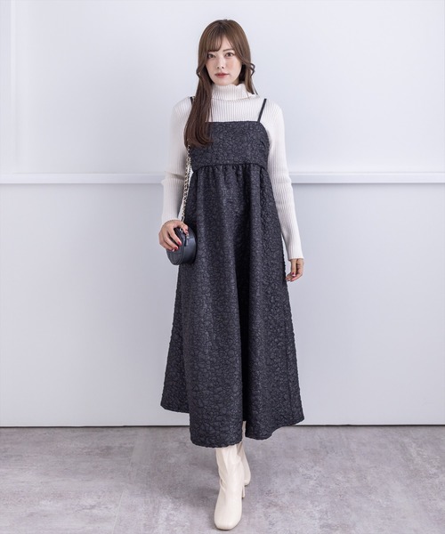 clear（クリア）の「ふくれJQロングキャミワンピース（ワンピース・レディース・ブラック/ベージュ/ピンク・F）」の11枚目の写真