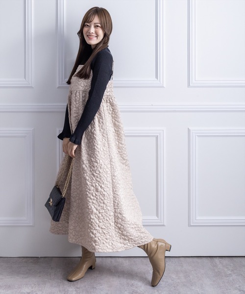 clear（クリア）の「ふくれJQロングキャミワンピース（ワンピース・レディース・ブラック/ベージュ/ピンク・F）」の16枚目の写真