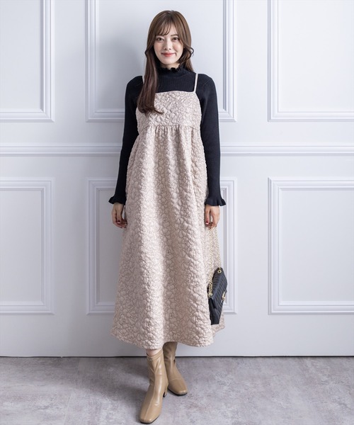 clear（クリア）の「ふくれJQロングキャミワンピース（ワンピース・レディース・ブラック/ベージュ/ピンク・F）」の18枚目の写真