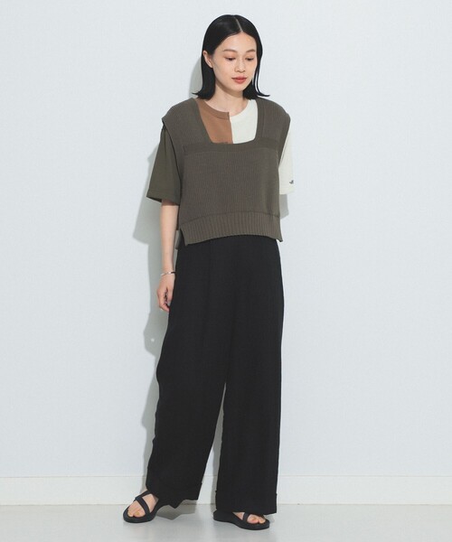 BEAMS BOY（ビームスボーイ）の「BEAMS BOY / ソロテックス（R） ミリタリーベスト（ベスト・レディース・オフホワイト/オリーブ・ONE SIZE）」の6枚目の写真