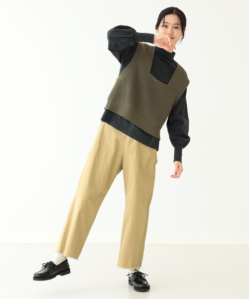 BEAMS BOY（ビームスボーイ）の「BEAMS BOY / ソロテックス（R） ミリタリーベスト（ベスト・レディース・オフホワイト/オリーブ・ONE SIZE）」の10枚目の写真
