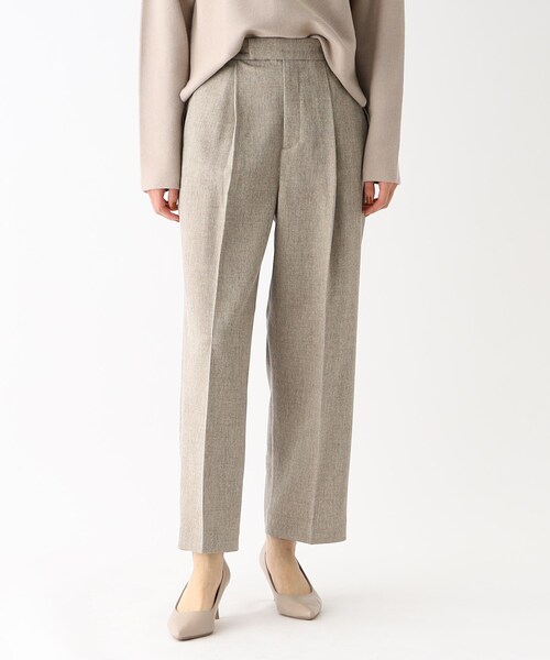 OPAQUE.CLIP（オペークドットクリップ）の「◆メランジツイルテーパードパンツ（その他パンツ・レディース・ブラック/ブラウン系その他/サンドベージュ・38/40/42/34/36）」の3枚目の写真