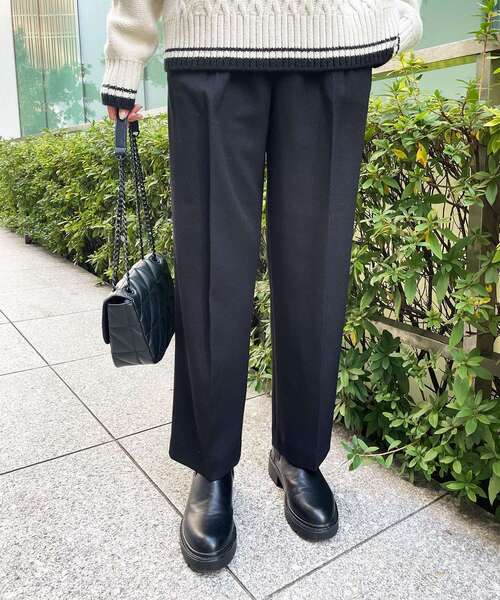 OPAQUE.CLIP（オペークドットクリップ）の「◆メランジツイルテーパードパンツ（その他パンツ・レディース・ブラック/ブラウン系その他/サンドベージュ・38/40/42/34/36）」の5枚目の写真