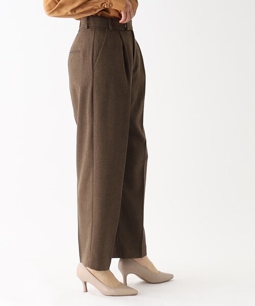 OPAQUE.CLIP（オペークドットクリップ）の「◆メランジツイルテーパードパンツ（その他パンツ・レディース・ブラック/ブラウン系その他/サンドベージュ・38/40/42/34/36）」の22枚目の写真