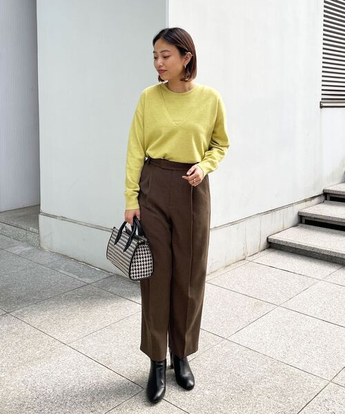 OPAQUE.CLIP（オペークドットクリップ）の「◆メランジツイルテーパードパンツ（その他パンツ・レディース・ブラック/ブラウン系その他/サンドベージュ・38/40/42/34/36）」の16枚目の写真