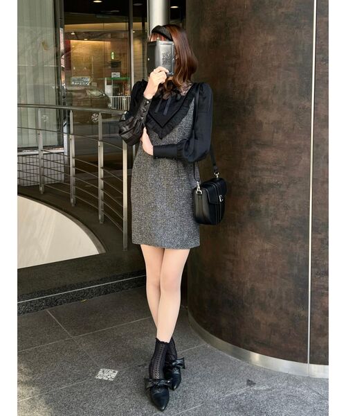 EATME（イートミー）の「ベルテッドフラップバッグ（ショルダーバッグ・レディース・ピンク/ブラック・FREE）」の4枚目の写真