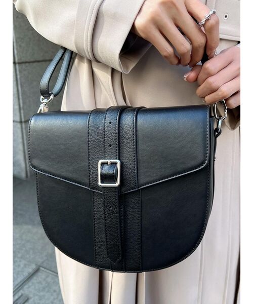 EATME（イートミー）の「ベルテッドフラップバッグ（ショルダーバッグ・レディース・ピンク/ブラック・FREE）」の8枚目の写真