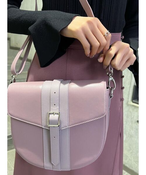 EATME（イートミー）の「ベルテッドフラップバッグ（ショルダーバッグ・レディース・ピンク/ブラック・FREE）」の11枚目の写真