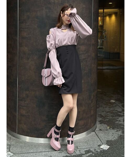 EATME（イートミー）の「ベルテッドフラップバッグ（ショルダーバッグ・レディース・ピンク/ブラック・FREE）」の15枚目の写真