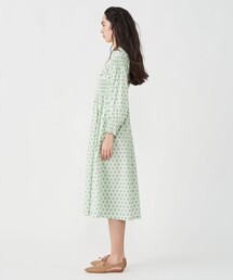 SOULEIADO（ソレイアード）の「コットンプリント ギャザードワンピース