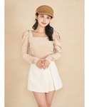 Darich（ダーリッチ）の「パフショルダーベロアパールトップス（T 
