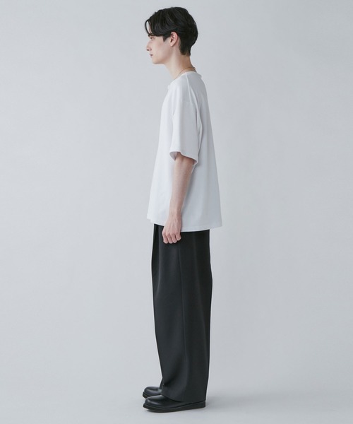 LUCY（ルーシー）の「LUCY/ベルト付きトロミワイドスラックス（スラックス・メンズ・ブラック/パープル系その他/グリーン系その他・LARGE/MEDIUM）」の7枚目の写真