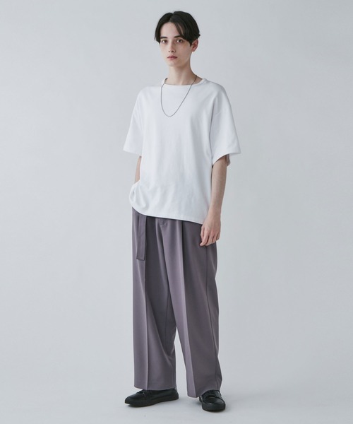 LUCY（ルーシー）の「LUCY/ベルト付きトロミワイドスラックス（スラックス・メンズ・ブラック/パープル系その他/グリーン系その他・LARGE/MEDIUM）」の11枚目の写真