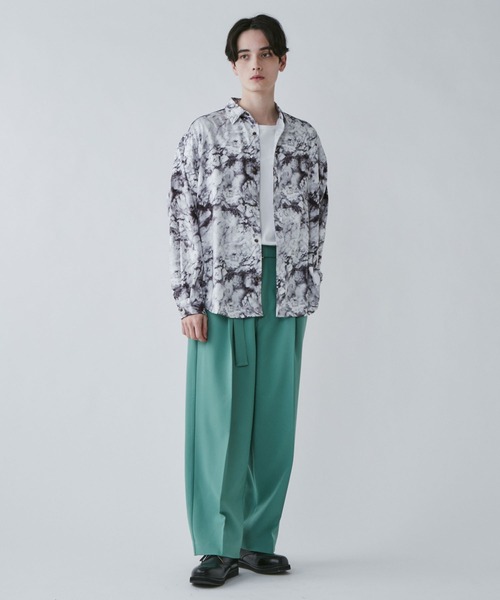 LUCY（ルーシー）の「LUCY/ベルト付きトロミワイドスラックス（スラックス・メンズ・ブラック/パープル系その他/グリーン系その他・LARGE/MEDIUM）」の15枚目の写真