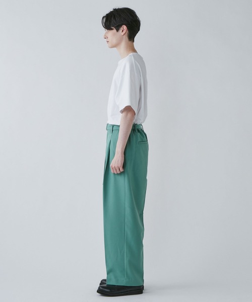 LUCY（ルーシー）の「LUCY/ベルト付きトロミワイドスラックス（スラックス・メンズ・ブラック/パープル系その他/グリーン系その他・LARGE/MEDIUM）」の17枚目の写真