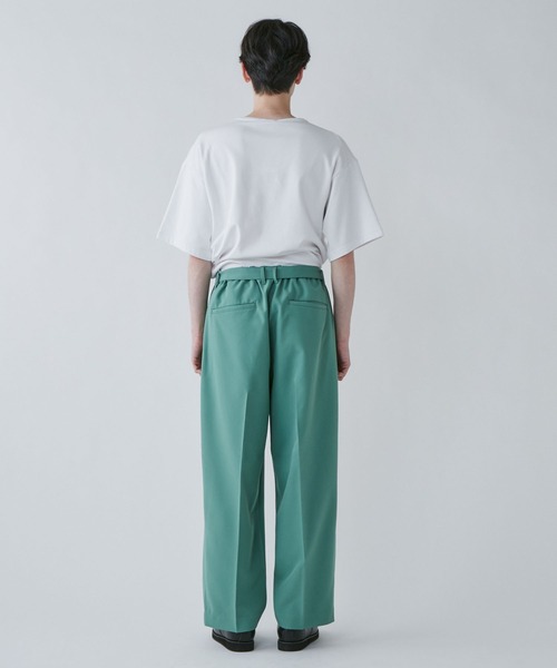 LUCY（ルーシー）の「LUCY/ベルト付きトロミワイドスラックス（スラックス・メンズ・ブラック/パープル系その他/グリーン系その他・LARGE/MEDIUM）」の18枚目の写真