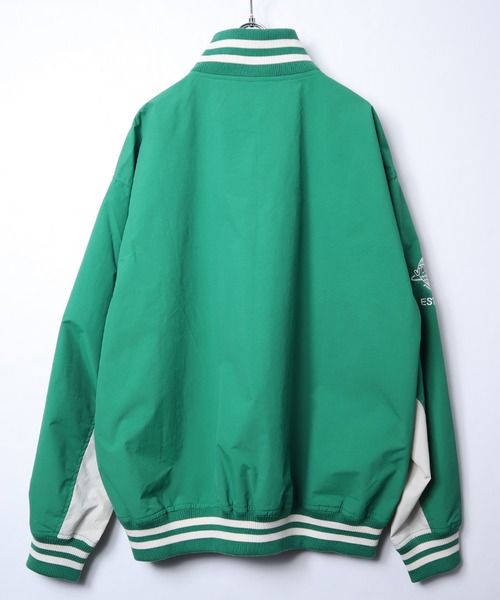 VISION STREET WEAR（ヴィジョンストリートウェア）の「【VISION STREET WEAR】ビッグシルエット リブライン ハーフジップ ナイロンプルオーバー（スウェット・レディース・グリーン/ネイビー/ブラック・LARGE/MEDIUM/X-LARGE）」の9枚目の写真