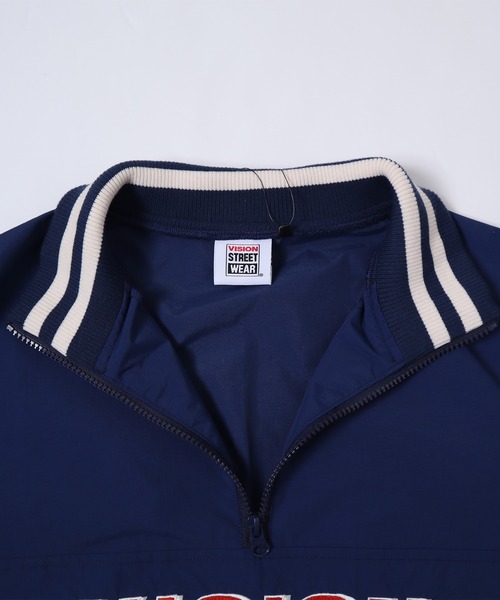 VISION STREET WEAR（ヴィジョンストリートウェア）の「【VISION STREET WEAR】ビッグシルエット リブライン ハーフジップ ナイロンプルオーバー（スウェット・レディース・グリーン/ネイビー/ブラック・LARGE/MEDIUM/X-LARGE）」の13枚目の写真