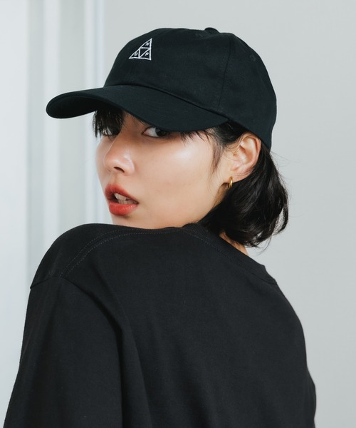 HUF（ハフ）の「HUF/ハフ ESSENTIAL TT CV 6 PANEL HAT キャップ（キャップ・メンズ・ブラック・FREE）」の16枚目の写真