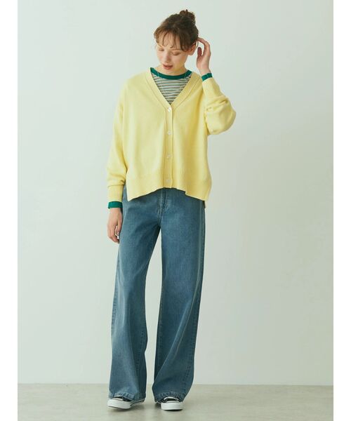 AMERICAN HOLIC(アメリカンホリック)の「ミドルゲージVネックニットカーディガン(カーディガン/ボレロ・レディース・ブルー系その他2/ライトグリーン/オフホワイト/ピンク/イエロー/ブルー・M/L)」の19枚目の写真