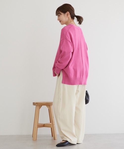 AMERICAN HOLIC(アメリカンホリック)の「ミドルゲージVネックニットカーディガン(カーディガン/ボレロ・レディース・ブルー系その他2/ライトグリーン/オフホワイト/ピンク/イエロー/ブルー・M/L)」の12枚目の写真