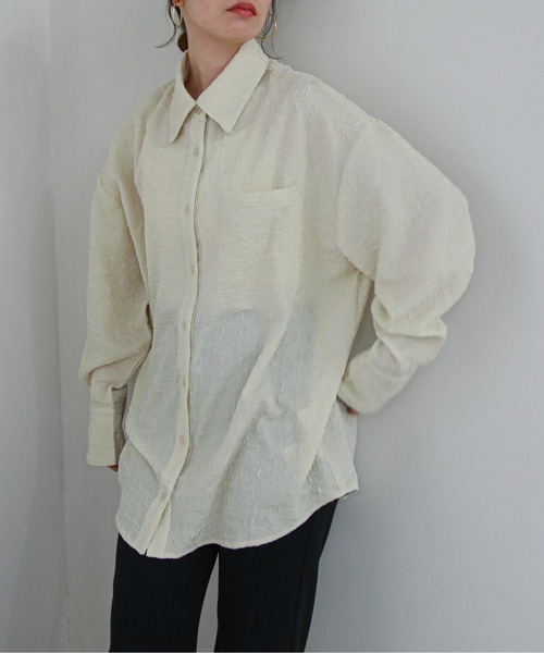 feepur（フェピュール）の「シアージャガードシャツ（シャツ/ブラウス・レディース・アイボリー/ブラック/イエロー・MEDIUM）」の16枚目の写真