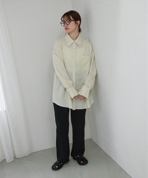 feepur（フェピュール）の「シアージャガードシャツ（シャツ/ブラウス・レディース・アイボリー/ブラック/イエロー・MEDIUM）」の15枚目の写真