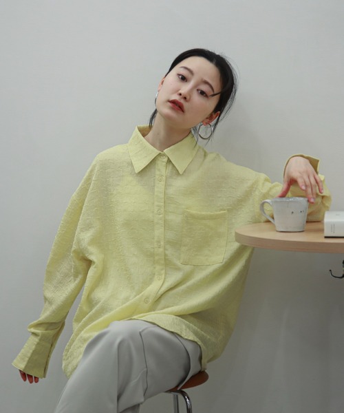 feepur（フェピュール）の「シアージャガードシャツ（シャツ/ブラウス・レディース・アイボリー/ブラック/イエロー・MEDIUM）」の10枚目の写真