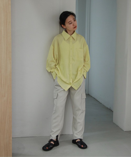 feepur（フェピュール）の「シアージャガードシャツ（シャツ/ブラウス・レディース・アイボリー/ブラック/イエロー・MEDIUM）」の12枚目の写真