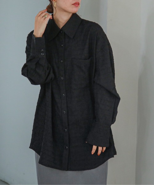 feepur（フェピュール）の「シアージャガードシャツ（シャツ/ブラウス・レディース・アイボリー/ブラック/イエロー・MEDIUM）」の5枚目の写真