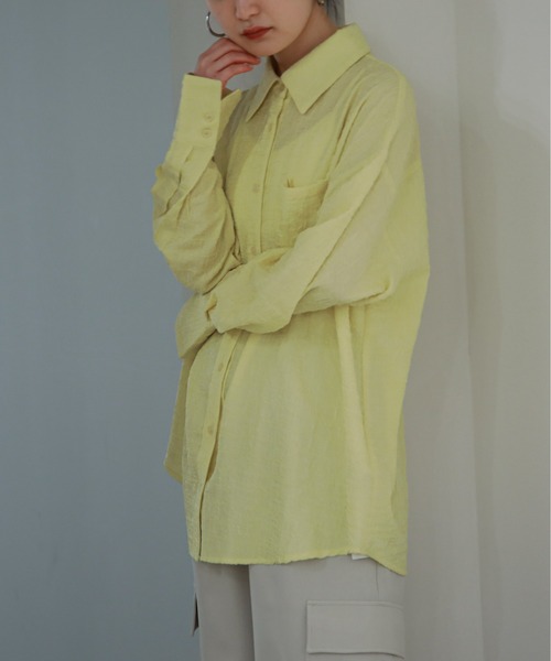 feepur（フェピュール）の「シアージャガードシャツ（シャツ/ブラウス・レディース・アイボリー/ブラック/イエロー・MEDIUM）」の6枚目の写真