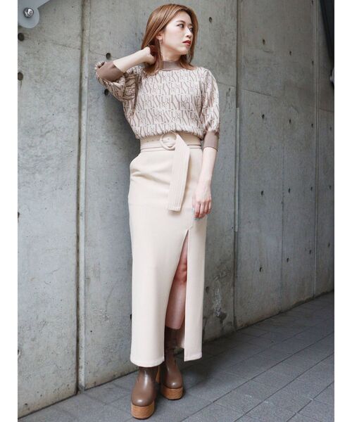 MURUA（ムルーア）の「ディープスリットペンシルスカート（スカート・レディース・ブラック/ブラウン/アイボリー/ブルー・2/1）」の20枚目の写真