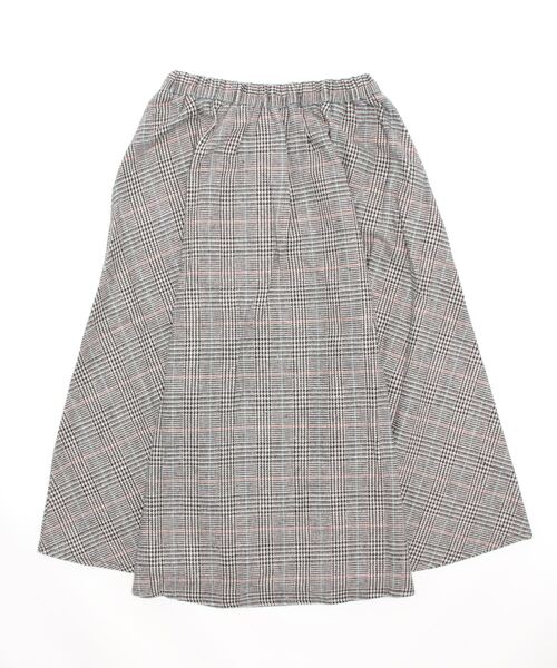 REAL CUBE（リアルキューブ）の「グレンチェックヘムデザインスカート（スカート・レディース・グレー/ブラウン・FREE）」の10枚目の写真