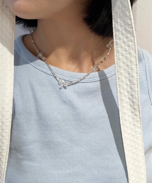 Casselini(キャセリーニ)の「Casselini(キャセリーニ)さざれネックレス(ネックレス・レディース・クリア/ブラック/グリーン・FREE)」の12枚目の写真