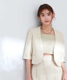NATURAL BEAUTY BASIC（ナチュラルビューティーベーシック）の「◇ツイードショートジャケット（ノーカラージャケット）」