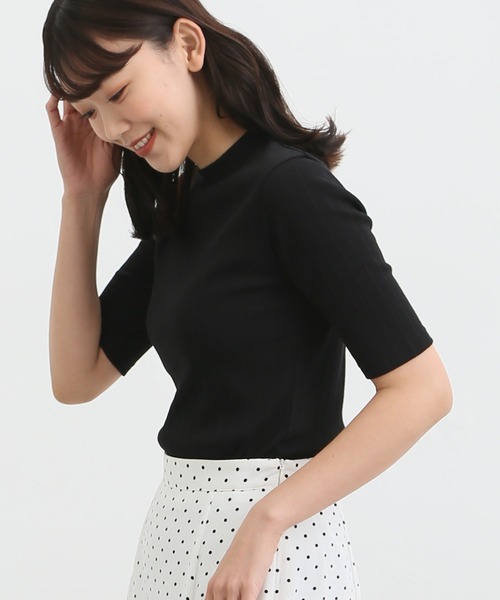 Honeys（ハニーズ）の「半袖ハイネックTシャツ（Tシャツ/カットソー