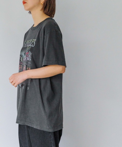 yuw(ユウ)の「retoro Tee 199361(Tシャツ/カットソー・レディース・グレー/ブラック・FREE)」の7枚目の写真