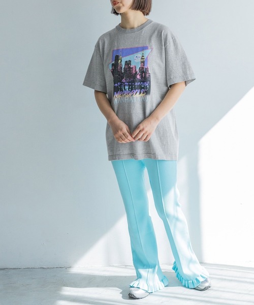 yuw(ユウ)の「retoro Tee 199361(Tシャツ/カットソー・レディース・グレー/ブラック・FREE)」の8枚目の写真