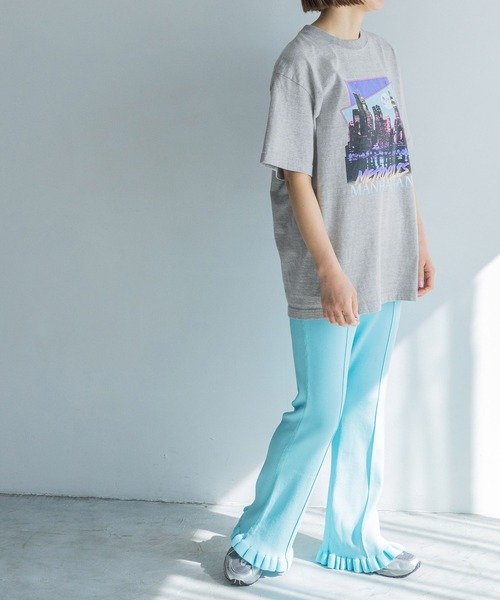 yuw(ユウ)の「retoro Tee 199361(Tシャツ/カットソー・レディース・グレー/ブラック・FREE)」の9枚目の写真