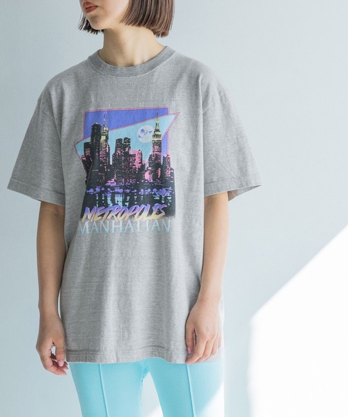 yuw(ユウ)の「retoro Tee 199361(Tシャツ/カットソー・レディース・グレー/ブラック・FREE)」の11枚目の写真