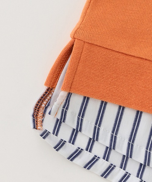 petit main（プティマイン）の「【リンク】袖ストライプクマ長袖T（Tシャツ/カットソー・キッズ・ライトグリーン/オフホワイト/オレンジ・100cm/110cm/80ｃｍ/130cm/90cm/120cm）」の19枚目の写真