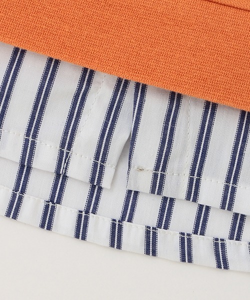 petit main（プティマイン）の「【リンク】袖ストライプクマ長袖T（Tシャツ/カットソー・キッズ・ライトグリーン/オフホワイト/オレンジ・100cm/110cm/80ｃｍ/130cm/90cm/120cm）」の13枚目の写真
