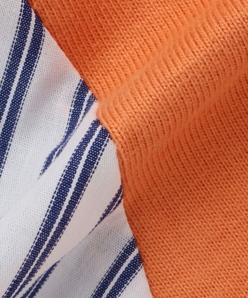 petit main（プティマイン）の「【リンク】袖ストライプクマ長袖T（Tシャツ/カットソー・キッズ・ライトグリーン/オフホワイト/オレンジ・100cm/110cm/80ｃｍ/130cm/90cm/120cm）」の5枚目の写真