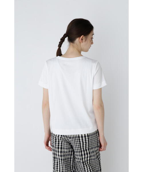 human woman（ヒューマンウーマン）の「オーガニックコットンスムース半袖Ｔシャツ（Tシャツ/カットソー・レディース・グレー/ホワイト・MEDIUM/LARGE）」の16枚目の写真