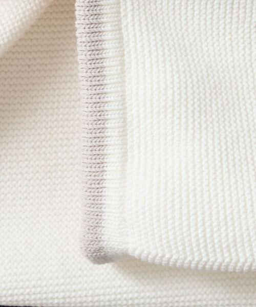 NOLLEY’S（ノーリーズ）の「《手洗い可能》カーブパフ袖ホールガーメントプルオーバーニット（ニット/セーター・レディース・ライトブルー/オフホワイト/ネイビー/イエロー・38）」の9枚目の写真